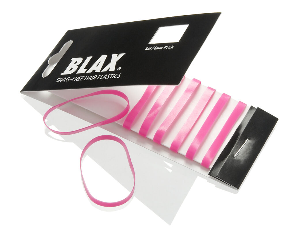BLAX Hair Elastics Pink 4 mm (8 Elastics) Oakhair